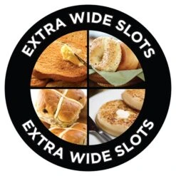 Russell Hobbs Textures 2 Slice Toaster - White -Home Furnishings Store 1019975221640 3