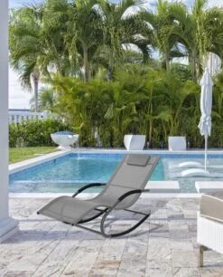 Outmore Rocking Sun Lounger - Grey
