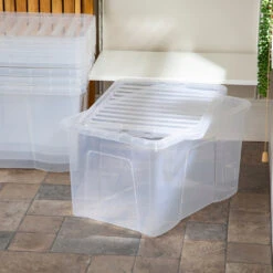 Wham Crystal 60L Box & Lid - Pack Of 5 -Home Furnishings Store 10431391 Crystal 60Ltr Box Lid Pack of 5 14025 5 4