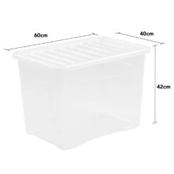 Wham Crystal 80L Box & Lid - Pack Of 4 -Home Furnishings Store 10431392 Crystal 80L Box Lid Pack of 4 11315 4 2