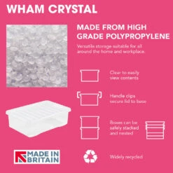 Wham Crystal 110L Box & Lid - Pack Of 3 -Home Furnishings Store 10431393 Crystal 110L Box Lid Pack of 3 11500 3 3