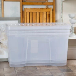 Wham Crystal 110L Box & Lid - Pack Of 3 -Home Furnishings Store 10431393 Crystal 110L Box Lid Pack of 3 11500 3 4