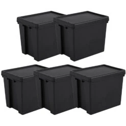 Wham Bam 24L Heavy Duty Recycled Box With Lid - Pack Of 5