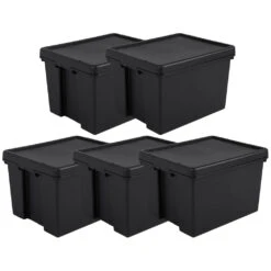 Wham Bam 45L Heavy Duty Recycled Box With Lid - Pack Of 5