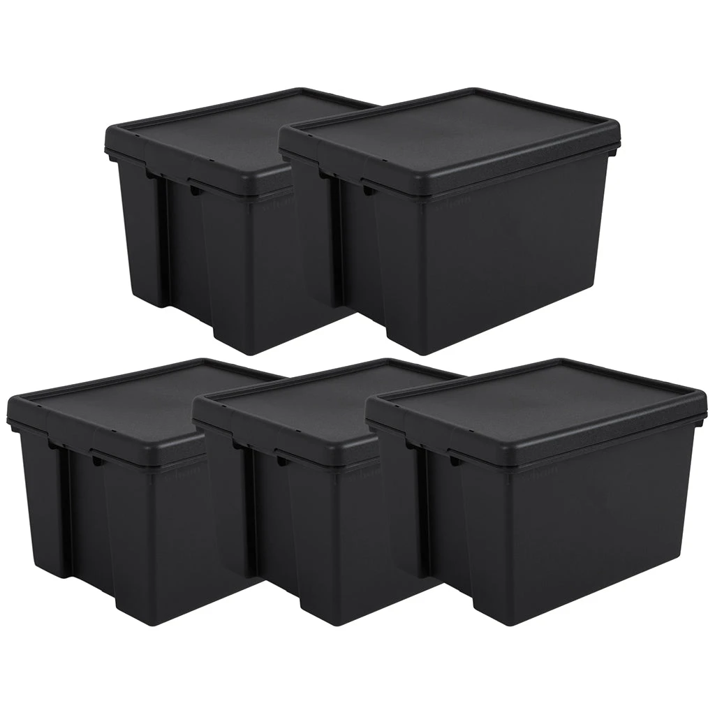 Wham Bam 45L Heavy Duty Recycled Box With Lid - Pack Of 5 1 Wham Bam 45L Heavy Duty Recycled Box With Lid - Pack Of 5