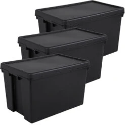 Wham Bam 62L Heavy Duty Recycled Box With Lid - Pack Of 3