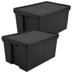 Wham Bam 96L Heavy Duty Recycled Box With Lid - Pack Of 2