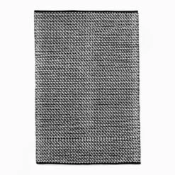 At Home Loop Stripe Black/White Rug - Large