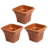 Vista Square Planter 33cm Terracotta - Pack Of 3