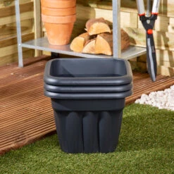 Vista Square Planter 33cm Slate - Pack Of 3 -Home Furnishings Store 10437416 4