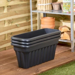 Vista Trough 60cm Slate - Pack Of 3 -Home Furnishings Store 10437419 3