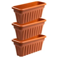 Vista Trough 60cm Terracotta - Pack Of 3
