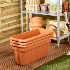 Vista Trough 60cm Terracotta - Pack Of 3 -Home Furnishings Store 10437420 4
