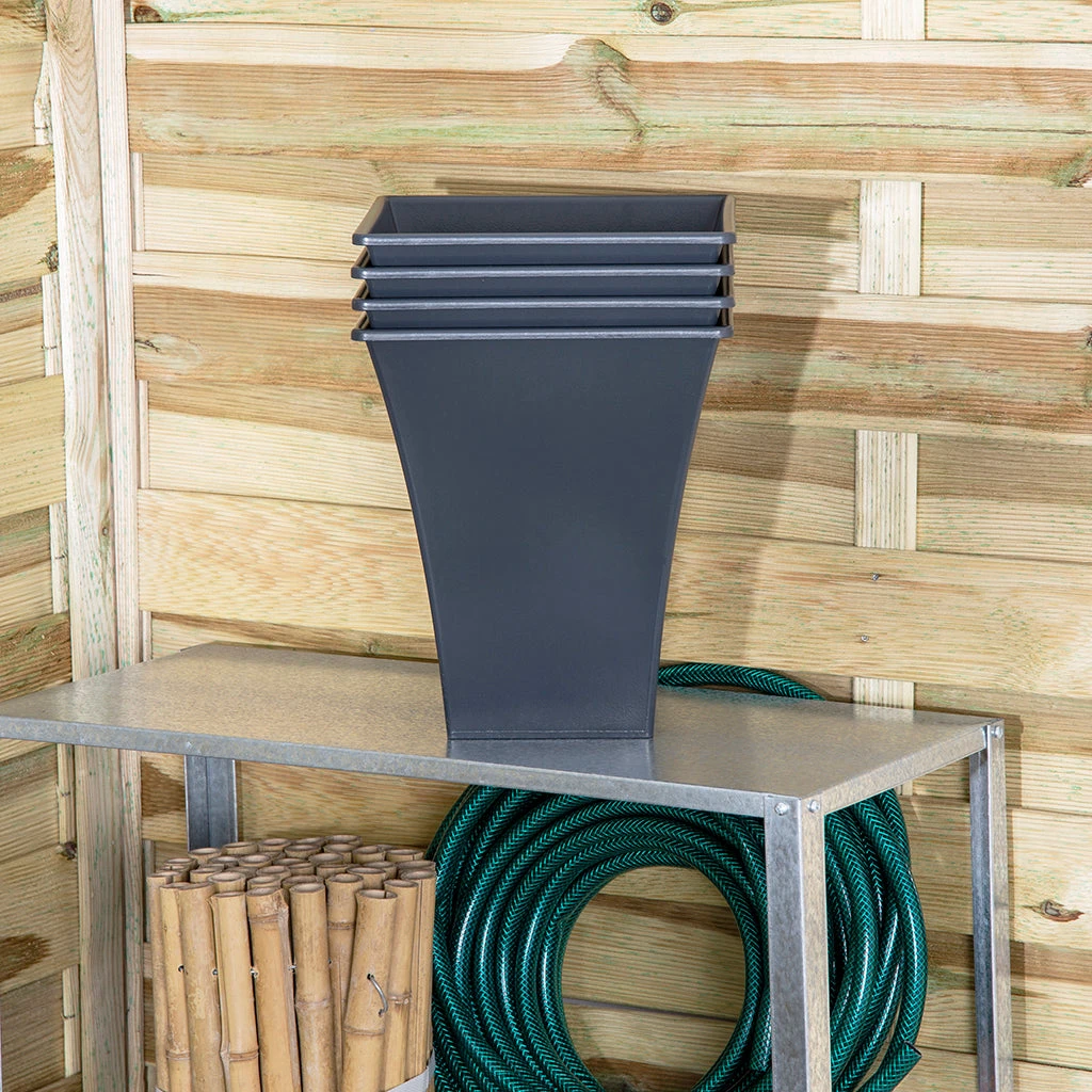 Recycled Square Metallica Planters 23cm - Pack Of 4 3 Recycled Square Metallica Planters 23cm - Pack Of 4 - Image 3