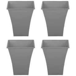 Upcycled Square Metallica Planters 23cm - Pack Of 4