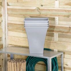 Upcycled Square Metallica Planters 23cm - Pack Of 4 -Home Furnishings Store 10437422 3