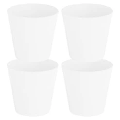 Round Studio Planters 21cm White - Pack Of 4