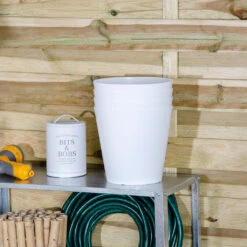 Round Studio Planters 21cm White - Pack Of 4 -Home Furnishings Store 10437424 3