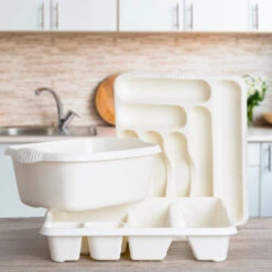 Casa 3 Piece Kitchen Set Soft Cream -Home Furnishings Store 10442921 3 Piece Kitchen Set Soft Cream 3