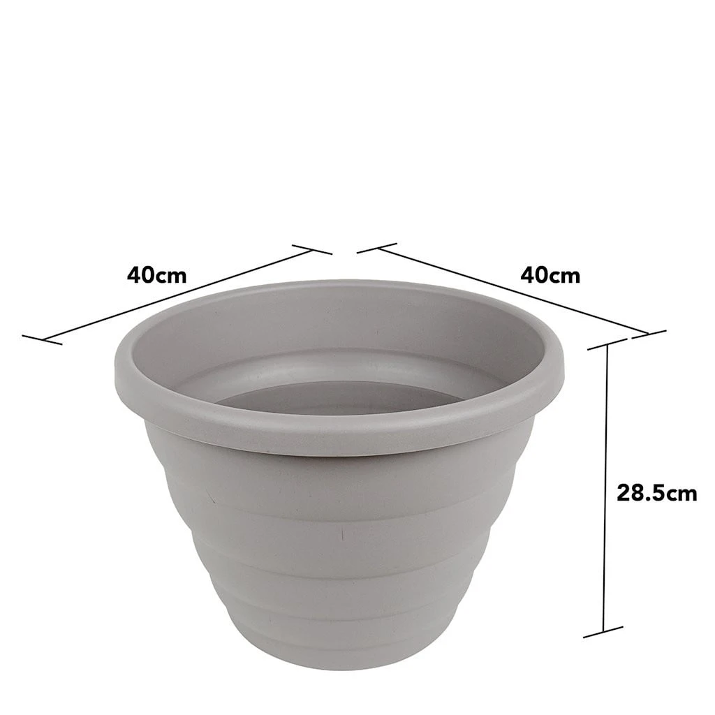 Beehive 40cm Round Planter Upcycle Grey - Set Of 5 2 Beehive 40cm Round Planter Upcycle Grey - Set Of 5 - Image 2