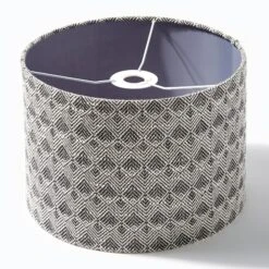 At Home Indian Style Black/White Cyclinder Light Shade