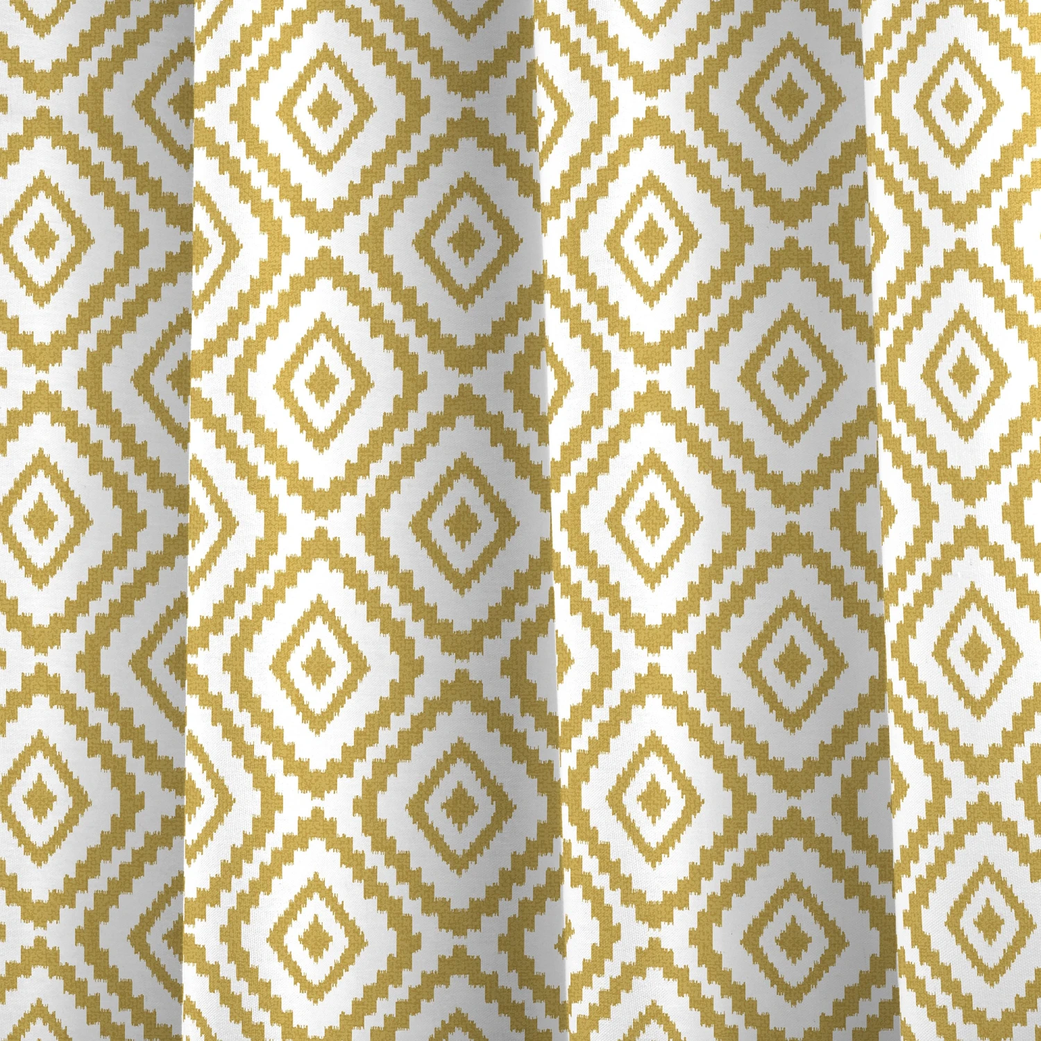 Fusion Navaho 100% Cotton Eyelet Curtains Ochre 3 Fusion Navaho 100% Cotton Eyelet Curtains Ochre - Image 3
