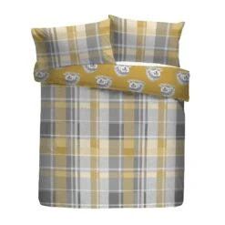 Dreams & Drapes Lodge Colville Check Duvet Cover Set - Ochre