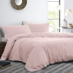 Appletree Boutique Lynton Pom Pom Duvet Set Pink
