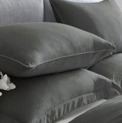 Appletree Boutique 200 Piped Duvet Cover Set - Slate 7 Appletree Boutique 200 Piped Duvet Cover Set - Slate -Home Furnishings Store 10452944 Appletree Boutique Plain Dye Duvet Set Double Slate with Silver Contrast Piping 1 jpg 421a96ae 208a 4b06 9825 4257112121a8