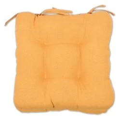 Plain Ochre Seat Pad 2pk
