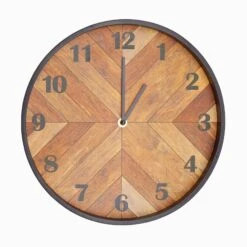 At Home Wood Effect Clock