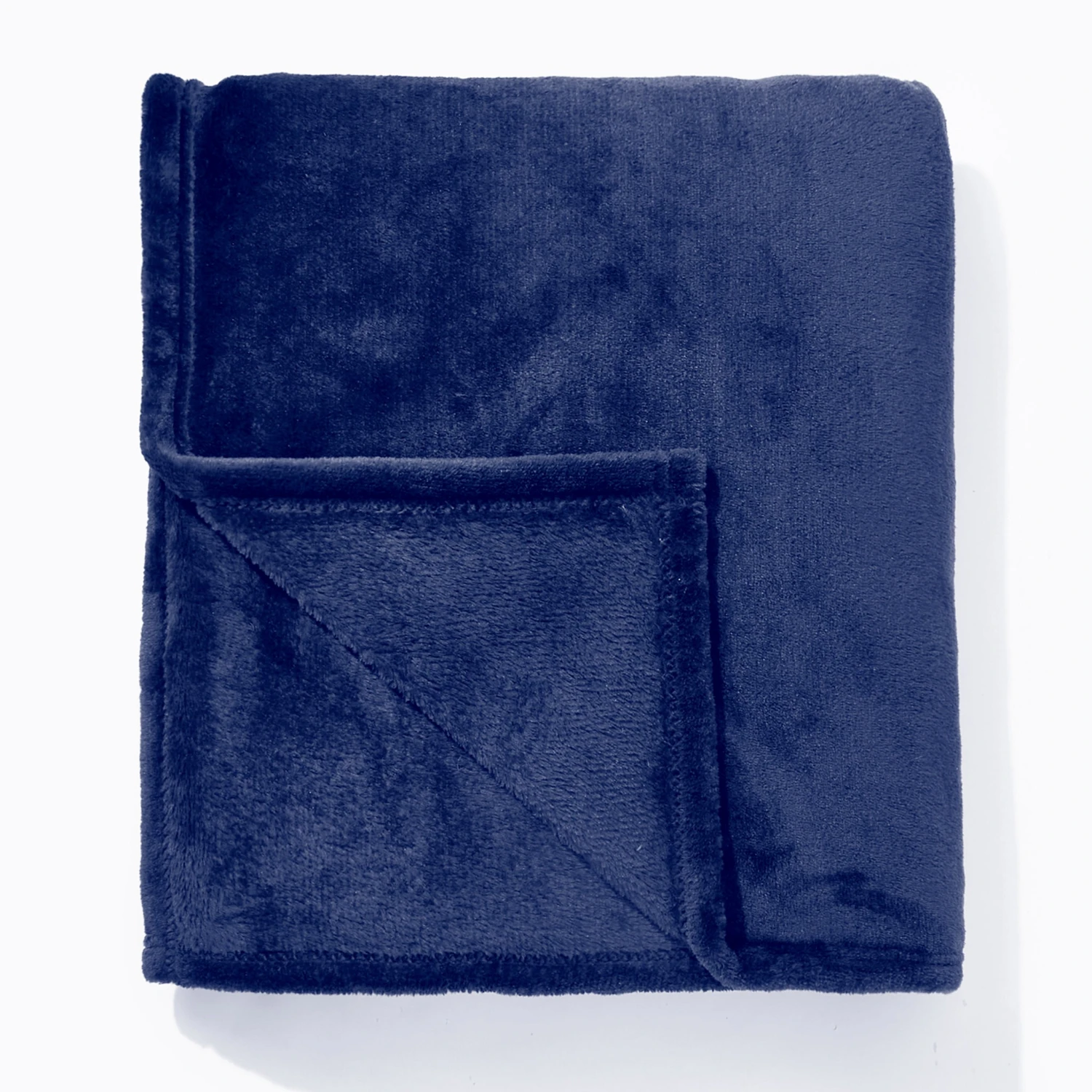 At Home Powder Plush Plain Throw Navy - 150x180cm 1 At Home Powder Plush Plain Throw Navy - 150x180cm