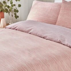 Fusion Bethan Reversible Duvet Cover Set - Rose Pink -Home Furnishings Store 10472965 10472966 10472967 Fusion Bethan Reversible Easy Care Duvet Cover Set Rose Pink 1