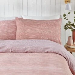 Fusion Bethan Reversible Duvet Cover Set - Rose Pink -Home Furnishings Store 10472965 10472966 10472967 Fusion Bethan Reversible Easy Care Duvet Cover Set Rose Pink 2