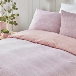 Fusion Bethan Reversible Duvet Cover Set - Rose Pink -Home Furnishings Store 10472965 10472966 10472967 Fusion Bethan Reversible Easy Care Duvet Cover Set Rose Pink 4