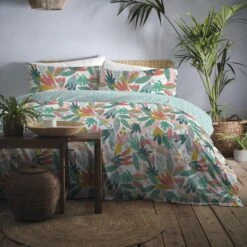 Fusion Rona Reversible Duvet Cover Set Duck Egg