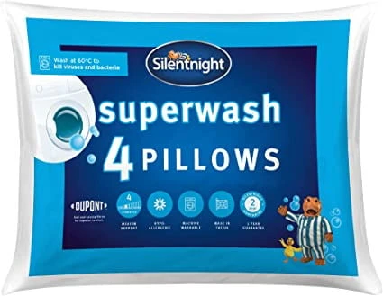 Silentnight Superwash DuPont Pillows 4pk 1 Silentnight Superwash DuPont Pillows 4pk