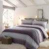 Fusion Snug Betley Brushed Duvet Cover Set - Plum