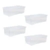 Crystal 62L Box & Lid Clear - Pack Of 4