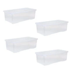 Crystal 62L Box & Lid Clear - Pack Of 4