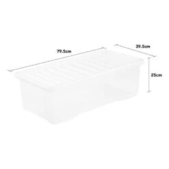 Crystal 62L Box & Lid Clear - Pack Of 4 -Home Furnishings Store 114954 003