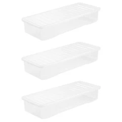 Crystal 55L Box & Lid Clear - Pack Of 3