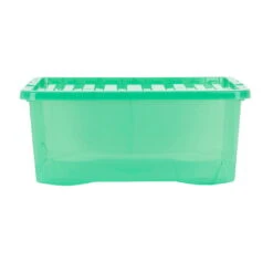 Wham Crystal 45L Box & Lid Tinted Green - Pack Of 5 -Home Furnishings Store 25132 001