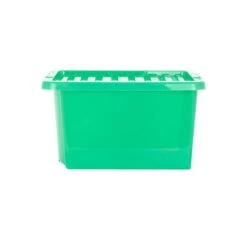 Wham Crystal 28L Box & Lid Tinted Green - Pack Of 5 -Home Furnishings Store 25204 001