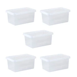 Wham Crystal 11L Box & Lid - Pack Of 5