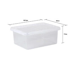 Wham Crystal 17L Box & Lid - Pack Of 5 -Home Furnishings Store 253505 002