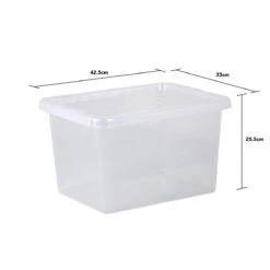 Wham Crystal 25L Box & Lid - Pack Of 5 -Home Furnishings Store 253755 002