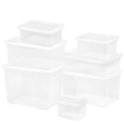 Wham Crystal Box With Lid - Set Of 7 (Multisize)