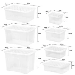 Wham Crystal Box With Lid - Set Of 7 (Multisize) -Home Furnishings Store 450127 003