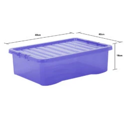 Wham Crystal 32L Box & Lid Tinted Blue - Pack Of 5 -Home Furnishings Store 450478 002